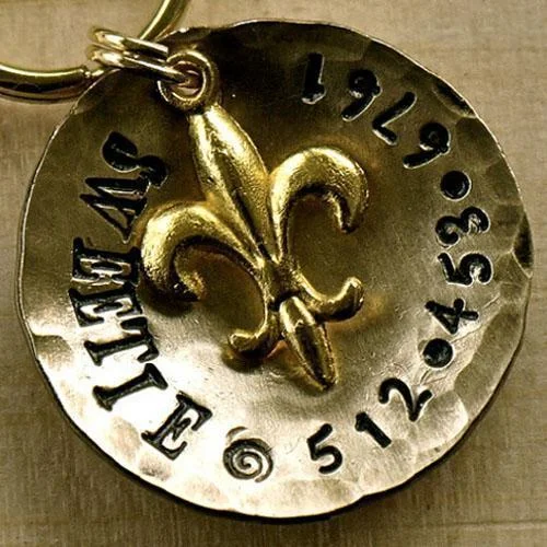- Pet fence foldable indoorBrass Fleur De Lis Dog ID Tag