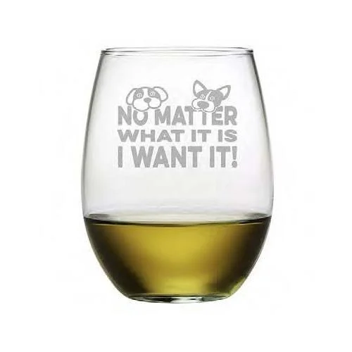 - Remote interactive pet feederI Want It Stemless Wine Glasses, Set Of 4