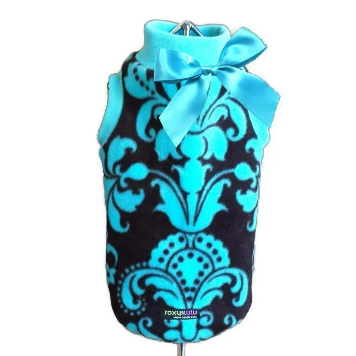 - Car dog seat beltDamask Polar Fleece Sleeveless Mock Dog Sweatshirt
