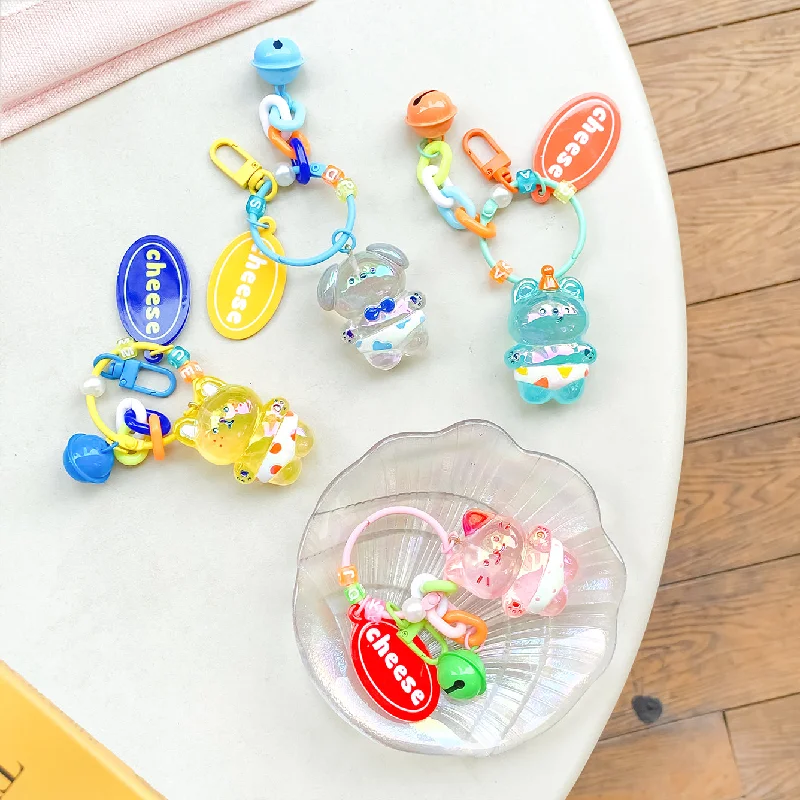  . **Dog raincoat is waterproof and windproof**Mima Transparent Diaper Bear Keyring