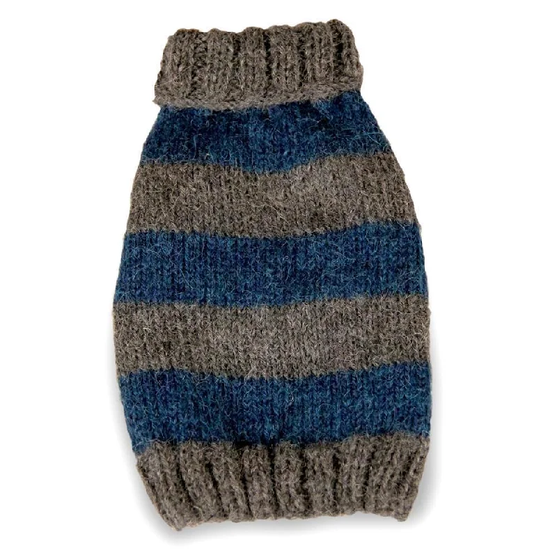- Pet monitor with cameraStriped Dog Sweater Blue And Gray