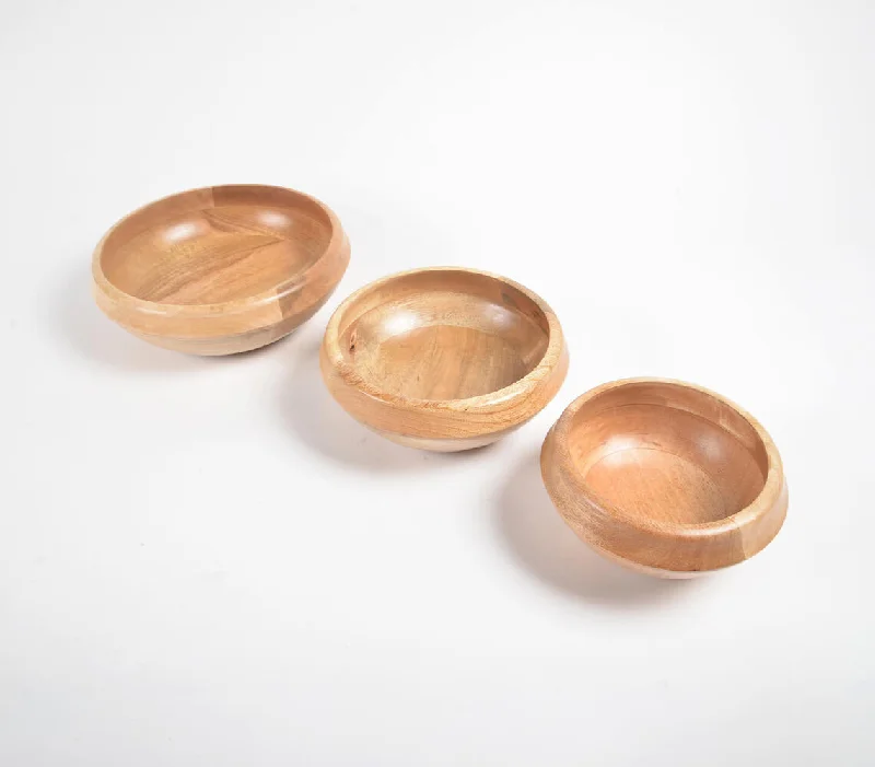 - Organic cotton dog bibsTurned Mango Wood Serving Bowls (set of 3)