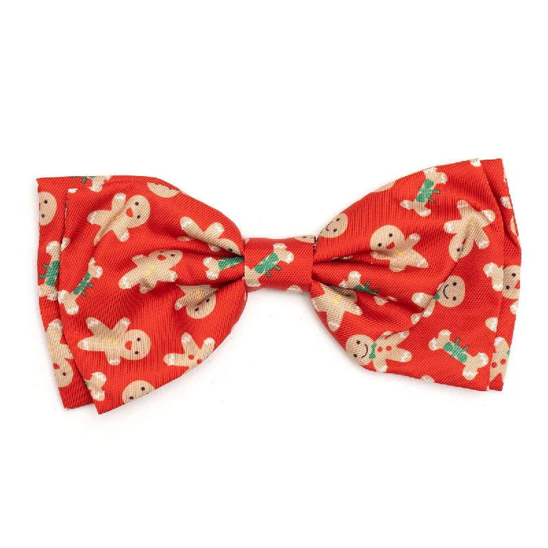 Pet cartoon pattern clothesGingerbread Bones Dog Bow Tie