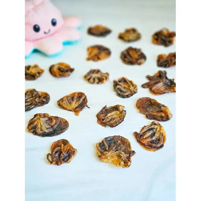 - Organic cotton dog bibsNaked Beasts Wild Caught Baby Octopus Exotic Protein Dog Treats