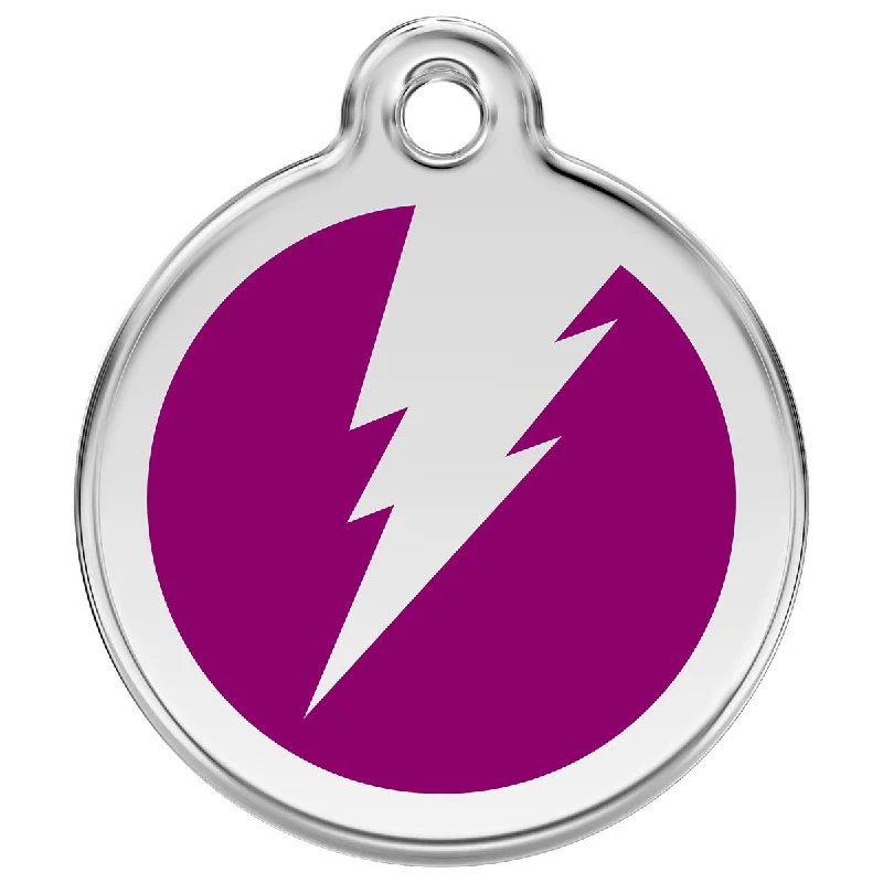 - Postoperative pet anti-licking Elizabethan collarStainless Steel And Enamel Flash Purple Dog ID Tag - Postoperative pet anti-licking Elizabethan collarStainless Steel And Enamel Flash Purple Dog ID Tag