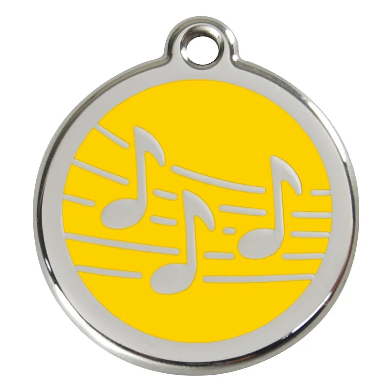 - Christmas pet Christmas clothingStainless Steel And Enamel Music Yellow Dog ID Tag - Christmas pet Christmas clothingStainless Steel And Enamel Music Yellow Dog ID Tag
