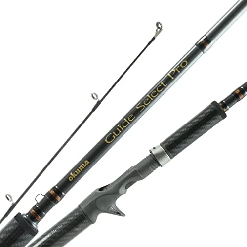 ---Guide Select Pro Rods 2 Piece Heavy Casting Premium 3K Woven Carbon Fiber Grips Stainless Steel Hook