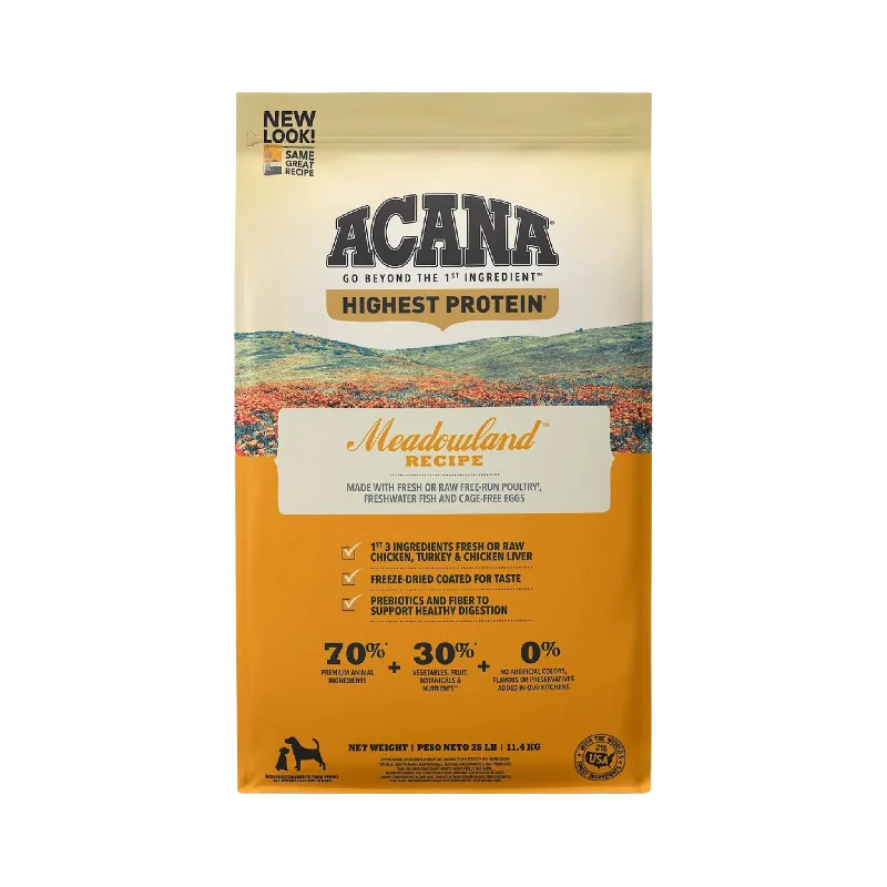 - The effect of dog food on hairAcana Highest Protein Meadowlands Dry Dog Food