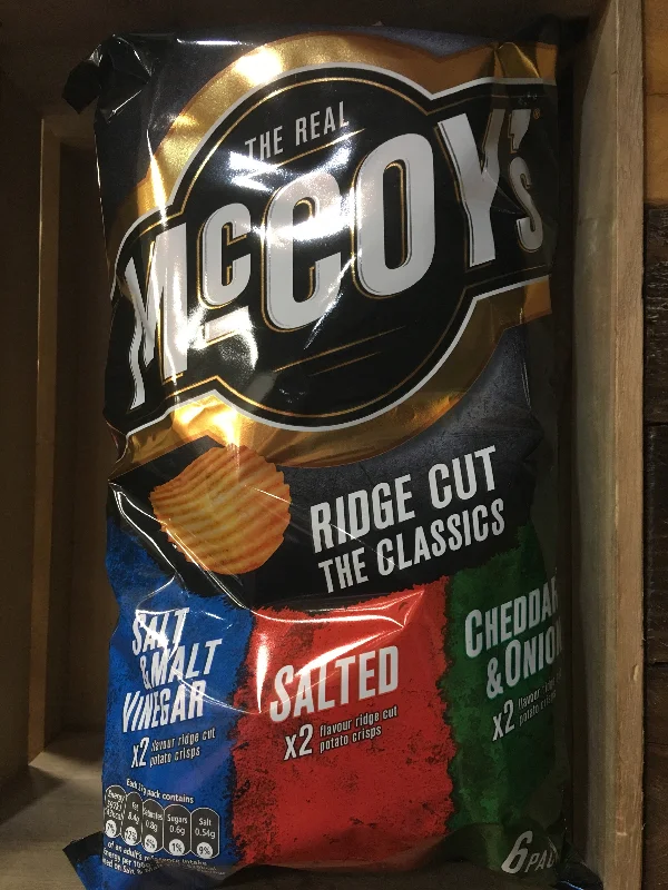 - Foldable and portable cat bagMcCoy's Ridge Cut Crisps The Classics 6x Pack