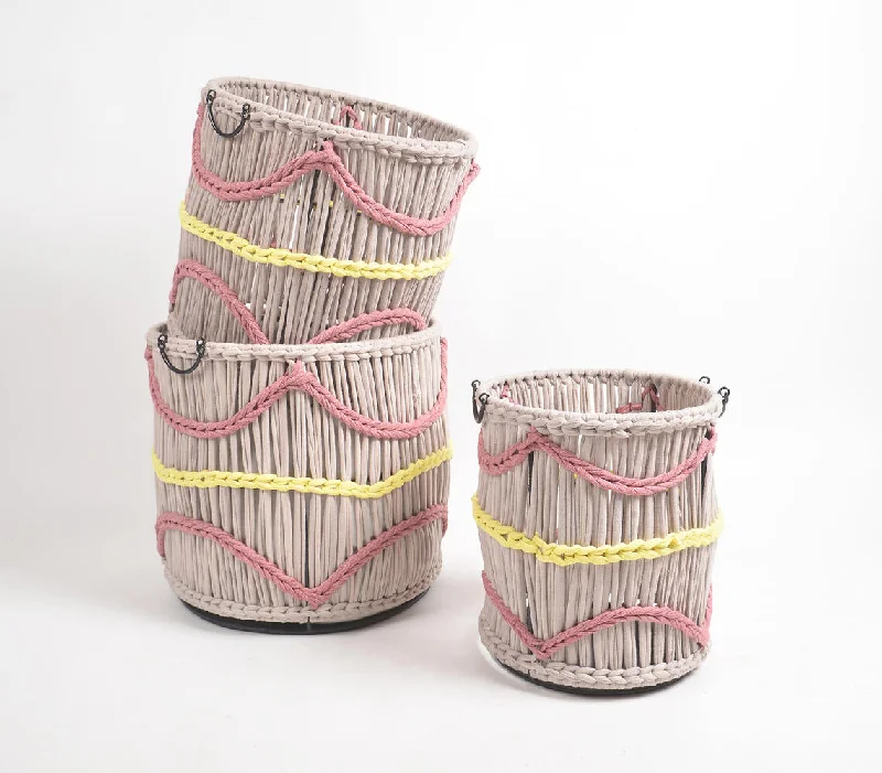 - Smart cat litter box with automatic cleaningPastel Cotton Cord Baskets (Set of 3)
