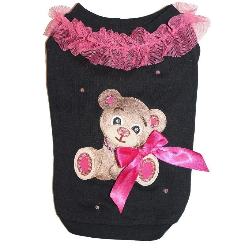 - Organic cotton dog bibsBeary Couture Pink And Black Dog Shirt
