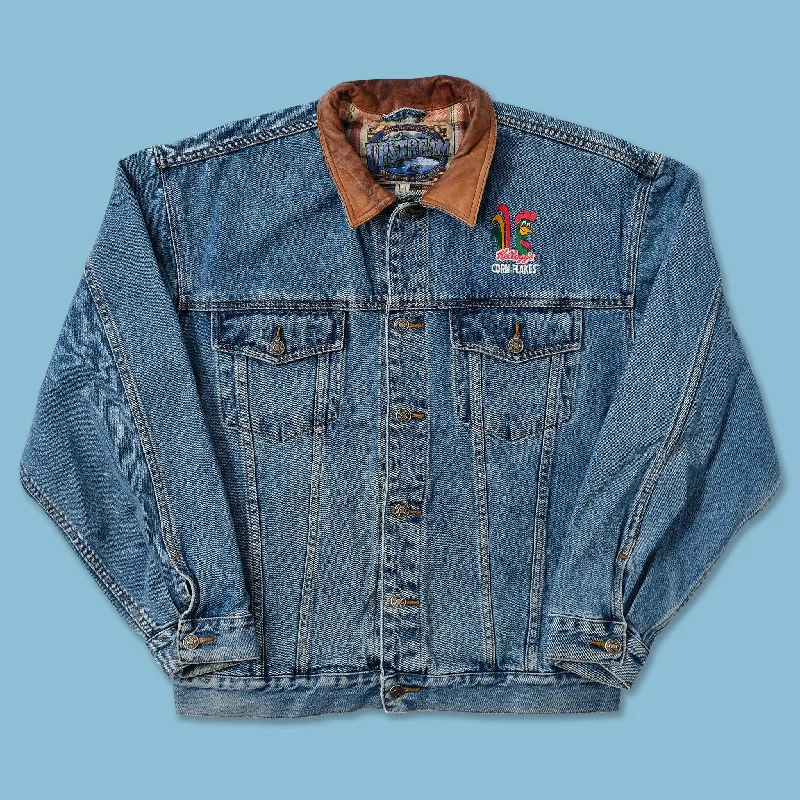 - ​​Christmas pet Christmas clothingVintage Kelloggs Denim Jacket Large