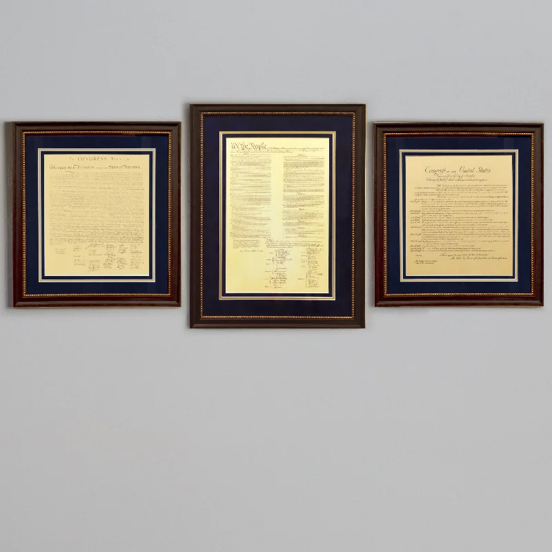 - Organic cotton dog bibsPremium Framed Charters of Freedom Bundle Black