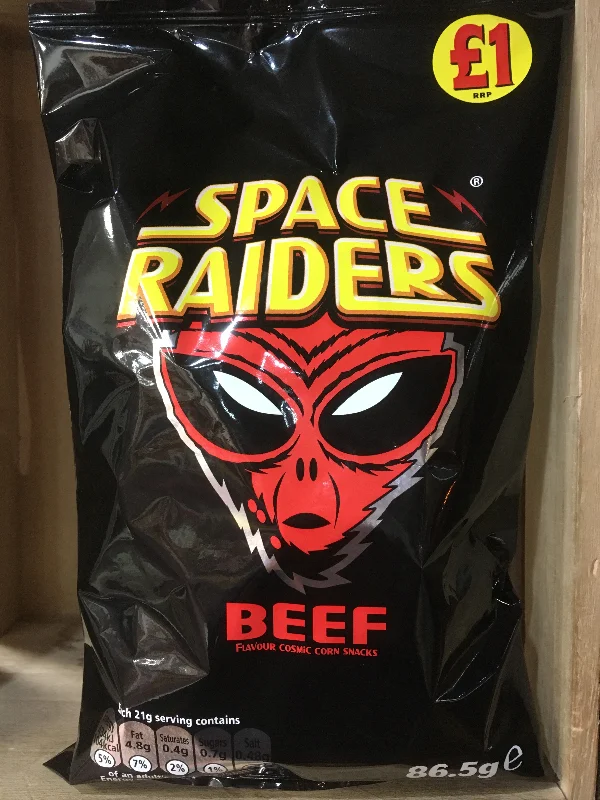 - Foldable and portable cat bagSpace Raiders Beef Flavour Cosmic Corn Snacks 86.5g