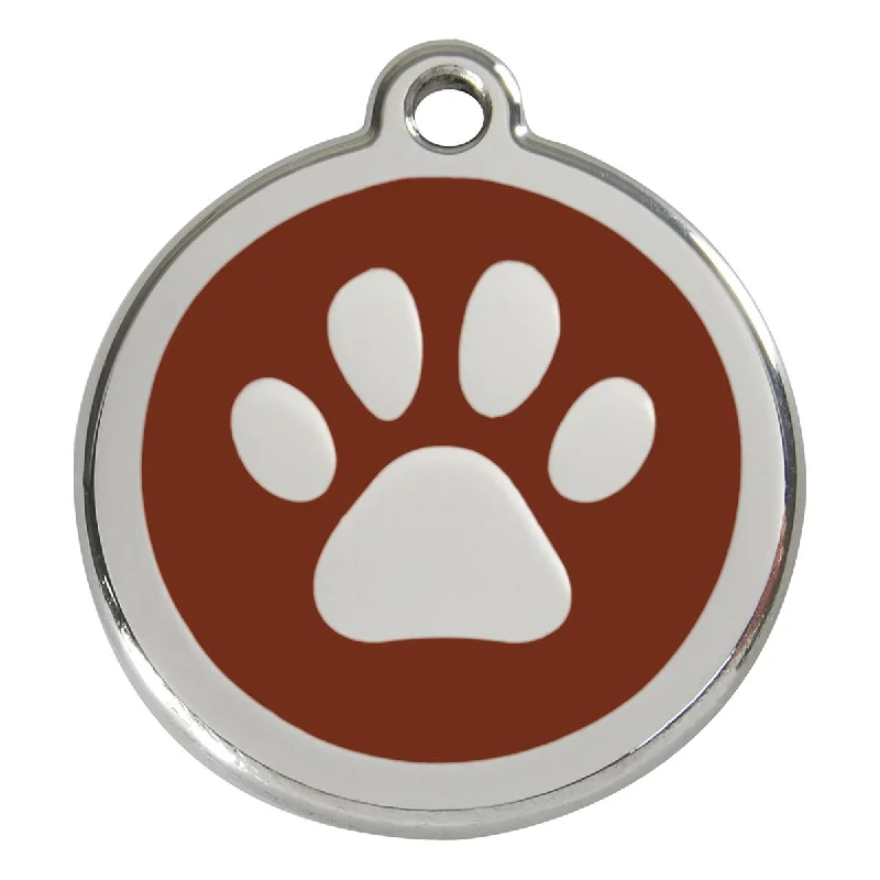 - Pet stroller can be taken on the planeStainless Steel And Enamel Paw Print Brown Dog ID Tag - Pet stroller can be taken on the planeStainless Steel And Enamel Paw Print Brown Dog ID Tag