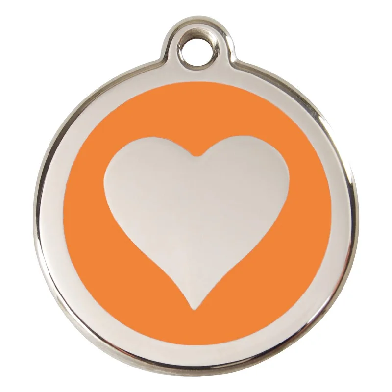 - Dog anti-slip matStainless Steel And Enamel Heart Orange Dog ID Tag