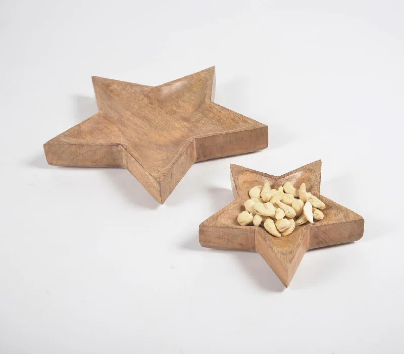 - Parrot climbing and standing wooden frameStar-Shaped Mango Wood Snack trays (set of 2)