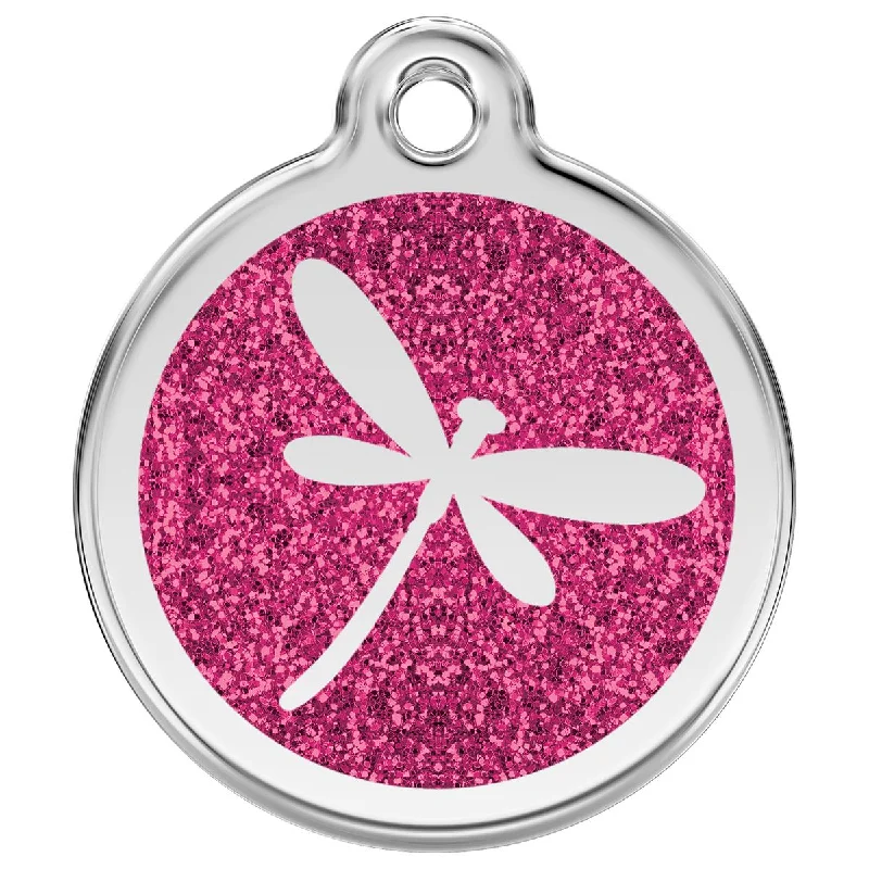 - Winter warm clothes for short-haired dogsStainless Steel And Glitter Enamel Dragonfly Dog ID Tag - Winter warm clothes for short-haired dogsStainless Steel And Glitter Enamel Dragonfly Dog ID Tag