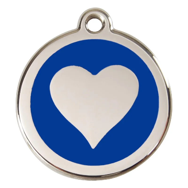 - Dog heart rate monitoring collarStainless Steel And Enamel Heart Dark Blue Dog ID Tag - Dog heart rate monitoring collarStainless Steel And Enamel Heart Dark Blue Dog ID Tag