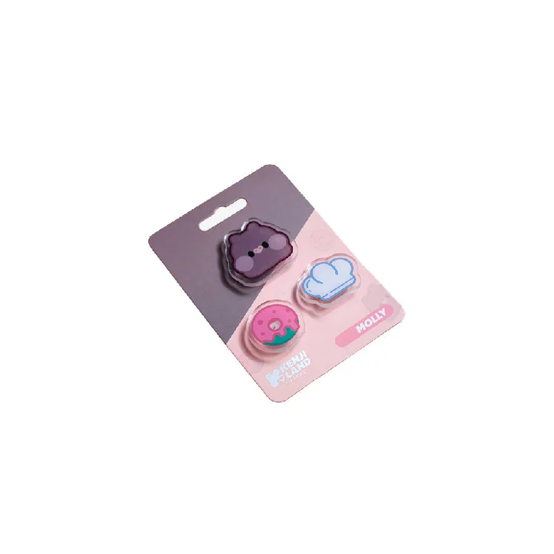  . **Pet nail clippers with LED lights**Acrylic Pin Badges 3pcs - Molly Piglet