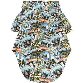 Small dog clothesHawaiian Camp Shirt - Camping Adventure