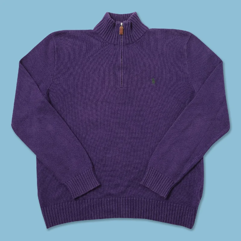  -Explosion-proof leash FOR LARGE dogsVintage Polo Ralph Lauren Q-Zip Knit Sweater Medium