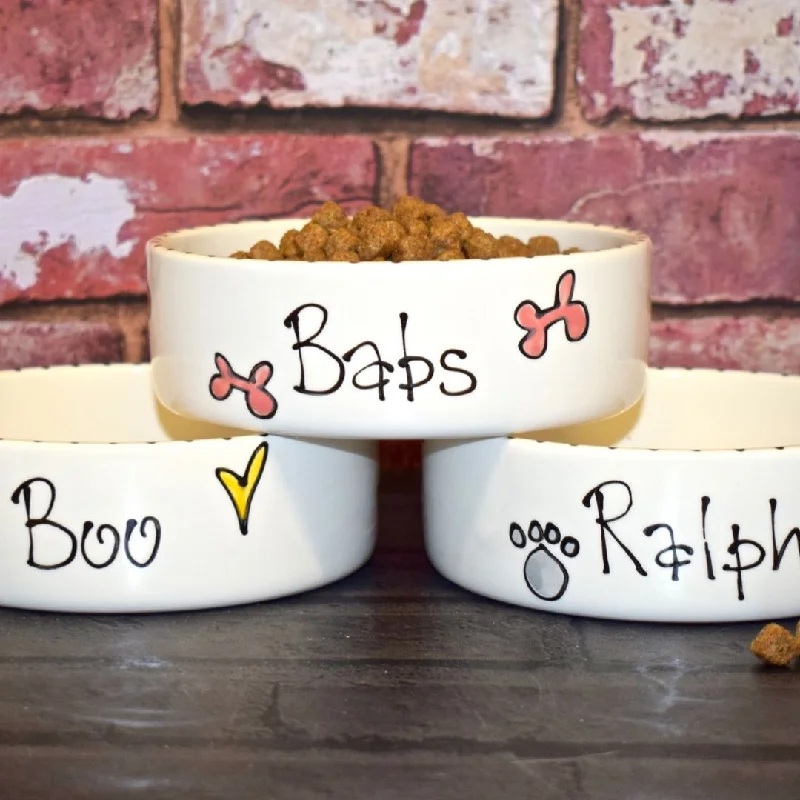 - Remote interactive pet feederPersonalised Ceramic Whimsical Dog Bowls