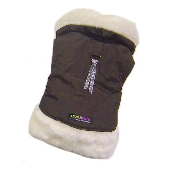 - Pet electric nail grinder silent modelChocolate Parka/White Fur Dog Coat
