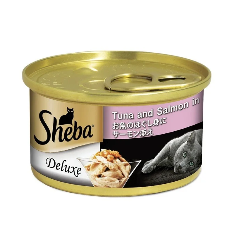    - Hypoallergenic cat food  Sheba Tuna & Salmon In Gravy Canned Cat Food