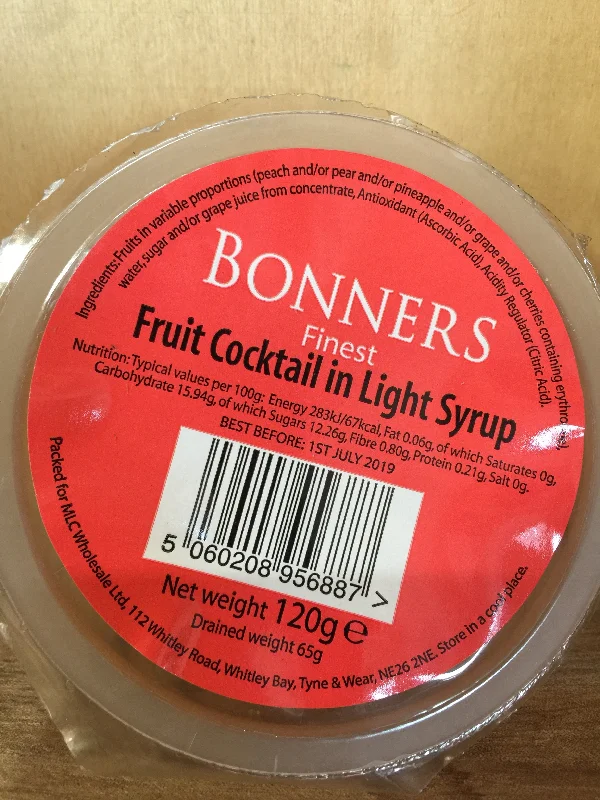 - Remote interactive pet feederBonners Finest Fruit Cocktail in Light Syrup 120g