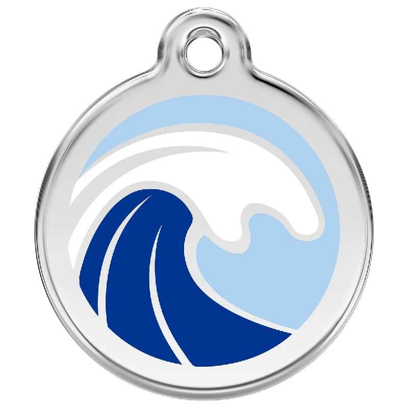 - Dog disposable foam shower gelStainless Steel And Enamel Wave Dog ID Tag