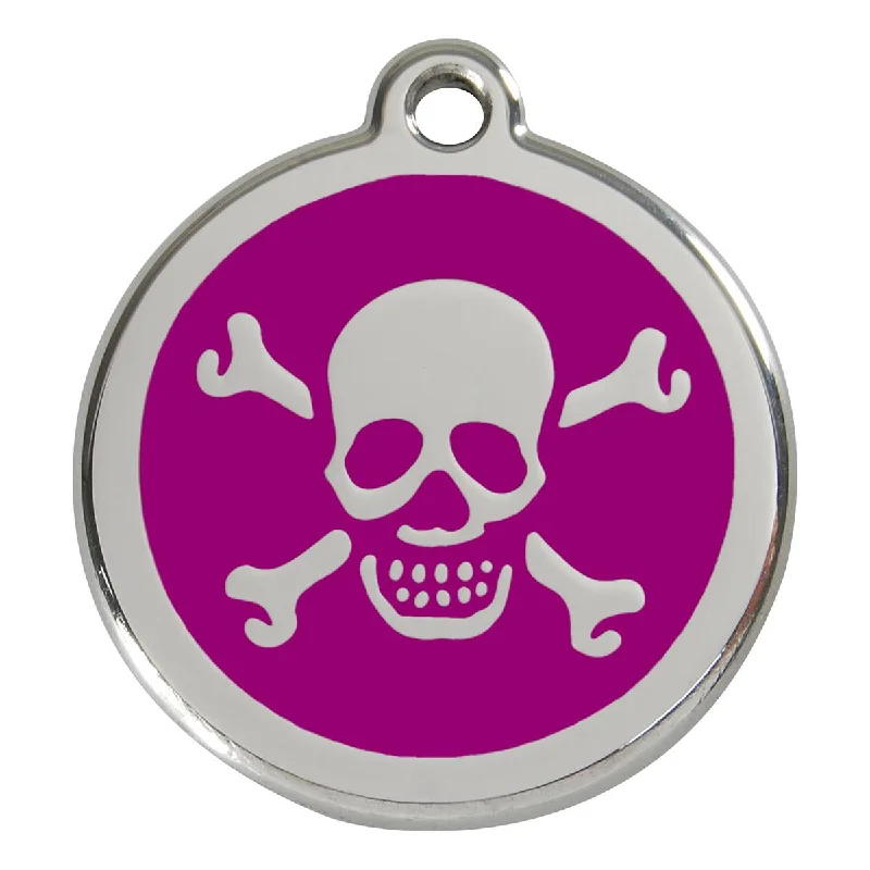 - Postoperative pet anti-licking Elizabethan collarStainless Steel And Enamel Skull And Crossbones Purple Dog ID Tag - Postoperative pet anti-licking Elizabethan collarStainless Steel And Enamel Skull And Crossbones Purple Dog ID Tag