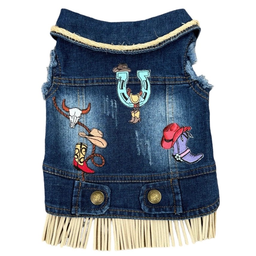 XX brand pet fashionRodeo Denim Vest