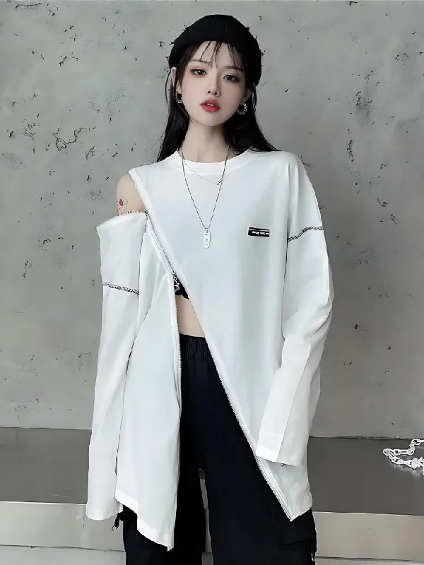 - Deodorizing cat litter tofu litterCyberpunk Cross Zip-Up Top
