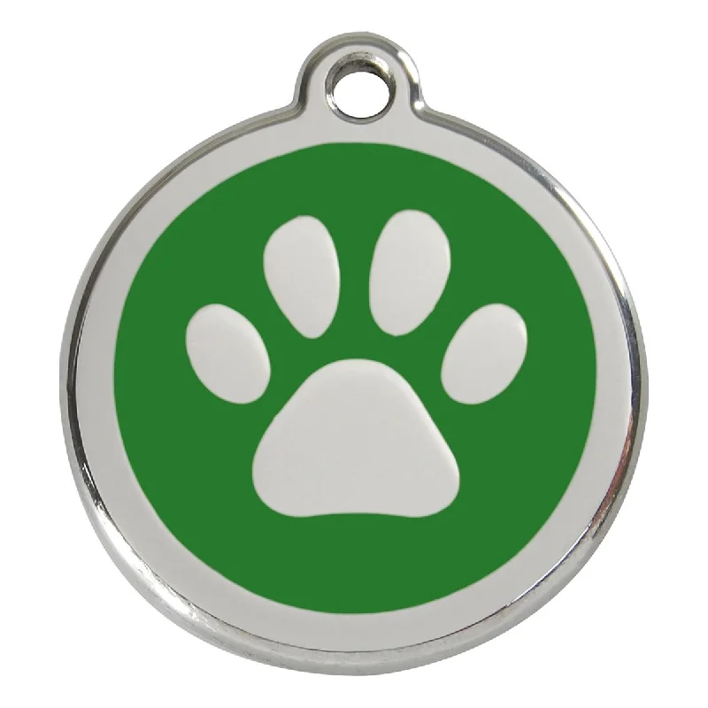 - Pet smart GPS locatorStainless Steel And Enamel Paw Print Green Dog ID Tag