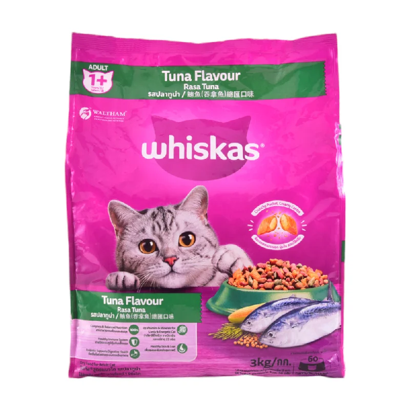 - Smart cat litter box with automatic cleaningWHISKAS CAT FOOD ADULT TUNA 1+YEAR 3 KG