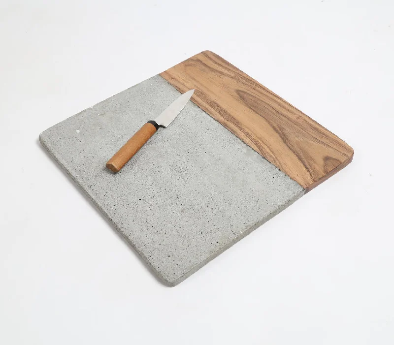- Deodorizing cat litter tofu litterHand Cut Acacia Wood & Concrete Cheese Board