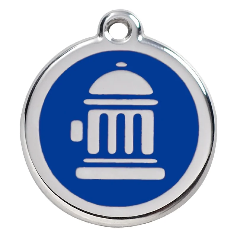 - Automatic induction pet water dispenserStainless Steel And Enamel Fire Hydrant Dark Blue Dog ID Tag - Automatic induction pet water dispenserStainless Steel And Enamel Fire Hydrant Dark Blue Dog ID Tag