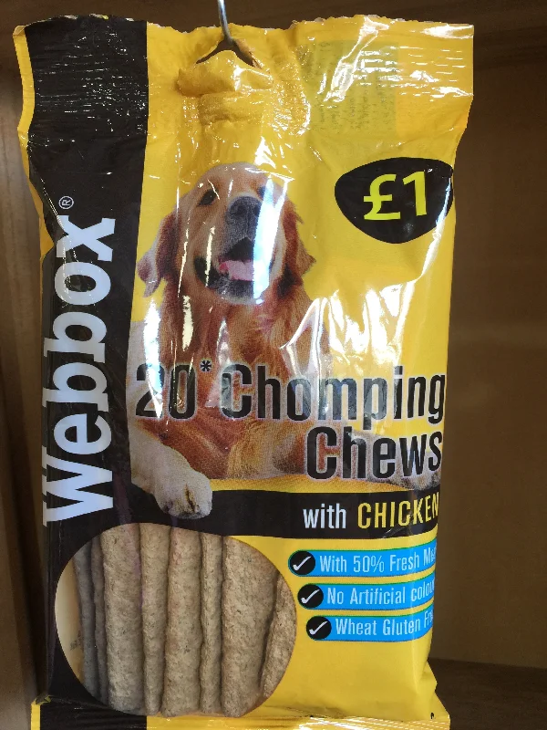 - Pet water dispenser UV sterilization versionWebbox 20 Chicken Chomping Chews 200g