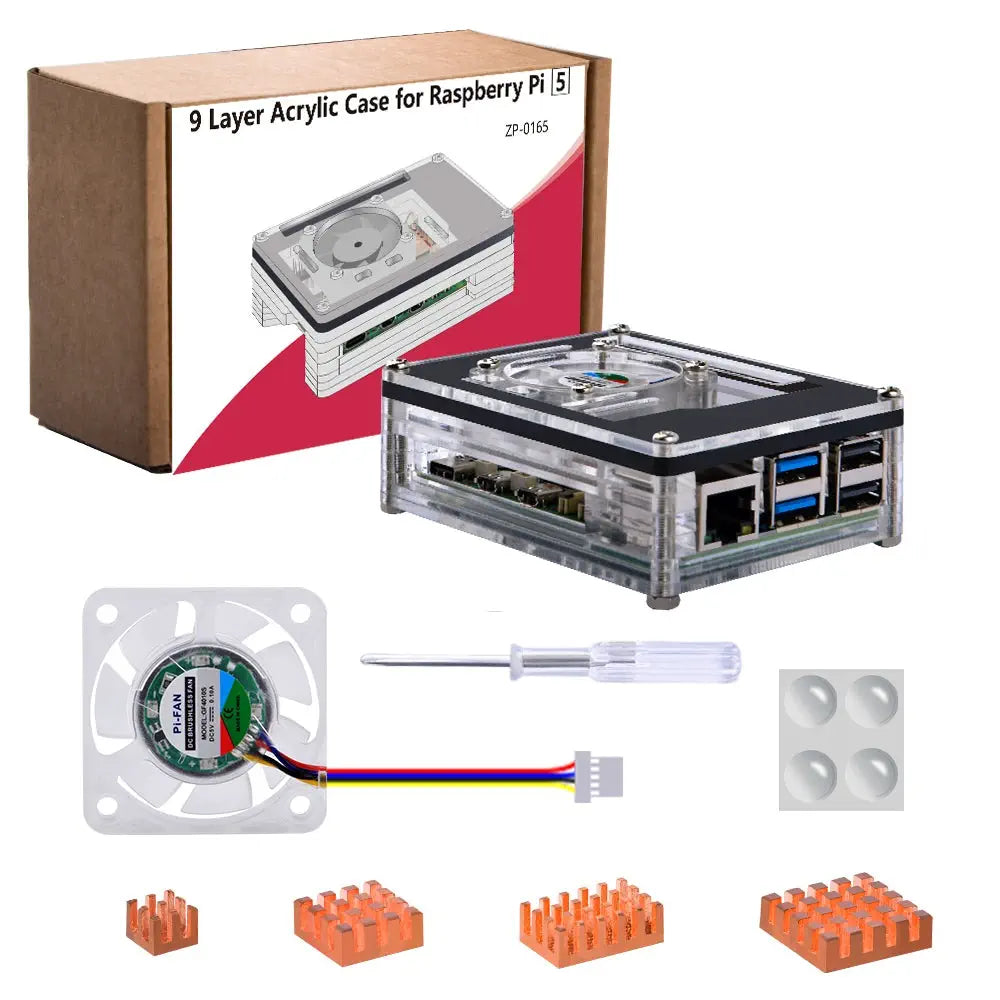 - Pet fence foldable indoor52Pi Acrylic 9-Layer Case w/ 4010 Fan & Heatsink for Raspberry Pi 5 (Transparent)