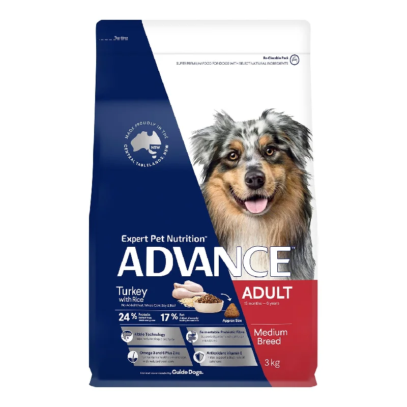 - Food for small dogsAdvance Medium Breed Turkey & Rice Adult Dry Dog Food