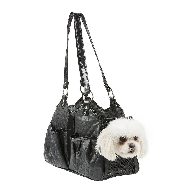 - Automatic temperature adjustment cat bedPetote Metro Dog Carrier Black Quilted