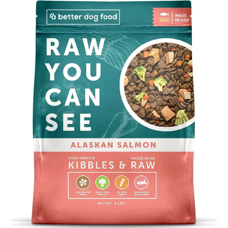  -Splash-proof food bowl AND Anti-choking slow food bowlA Better Treat Raw You Can See Salmon Dog Freeze-Dried Food 4lb