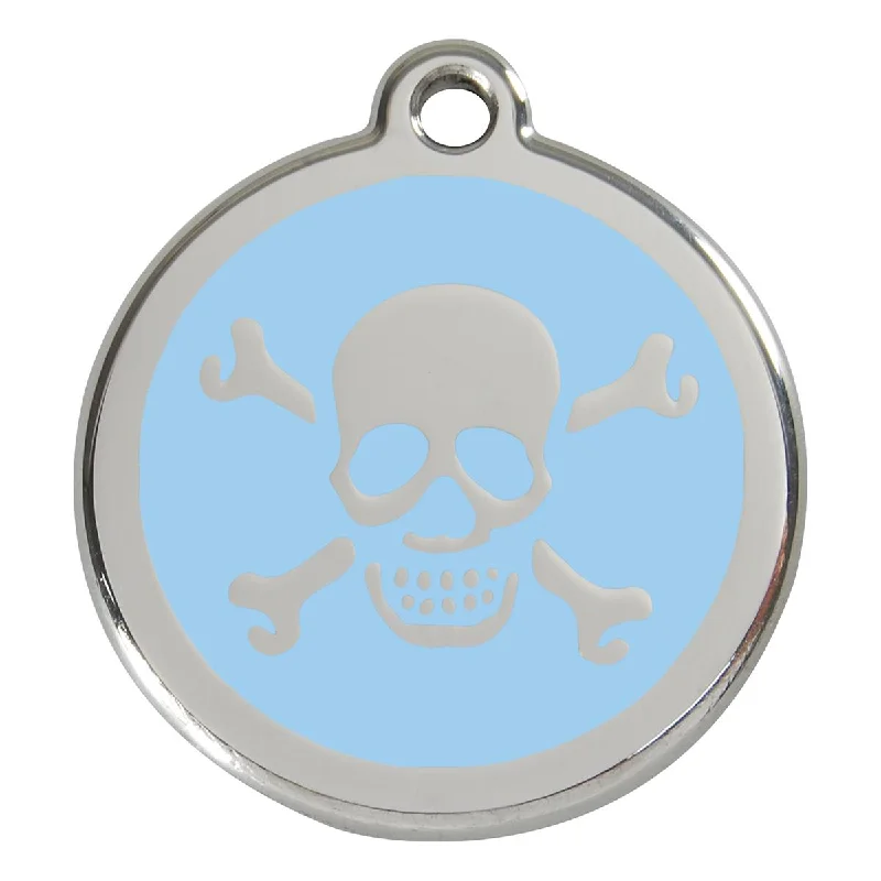 - Pet toys under yuanStainless Steel And Enamel Skull And Crossbones Light Blue Dog ID Tag - Pet toys under yuanStainless Steel And Enamel Skull And Crossbones Light Blue Dog ID Tag