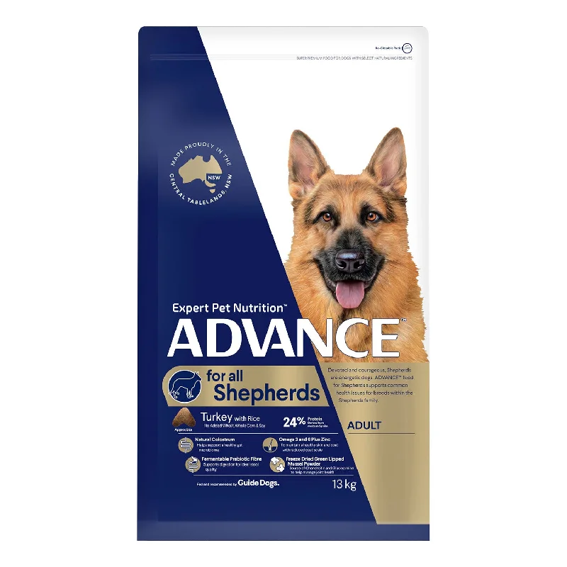  -Cost-effective dog foodAdvance Shepherds Turkey & Rice Adult Dry Dog Food 13kg