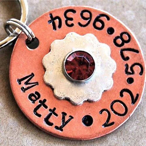 ---Mattie Mixed Metal With A Little Bling Dog ID Tag