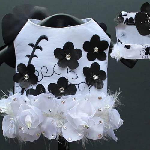 - Solid wood cat climbing frame customizedBlack And White Lily Flower Dog Harness Vest
