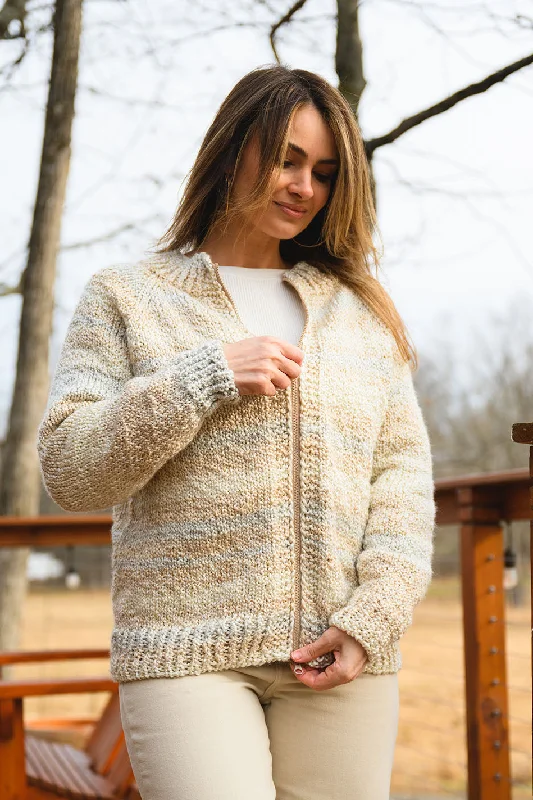 - Chinchilla cooling ice nest ceramic plateKnit Kit - Zip Front Neck Down Cardigan