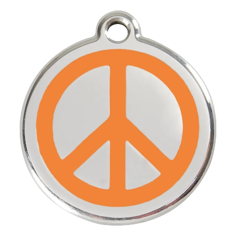 - Cat nail clippers with LED lightsStainless Steel And Enamel Peace Sign Orange Dog ID Tag
