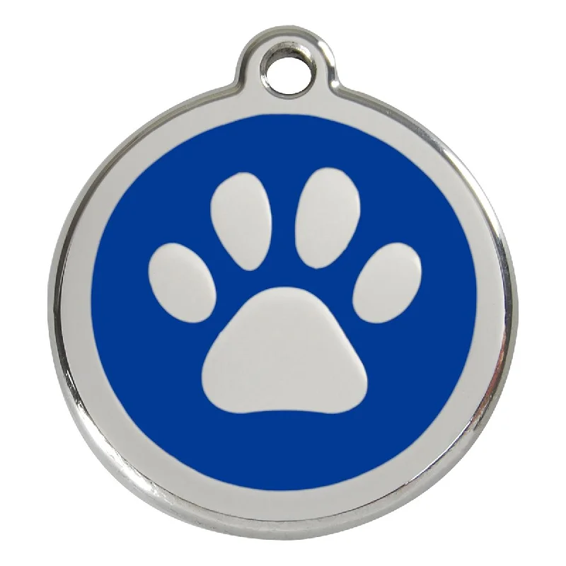 - Pet electric nail grinder silent modelStainless Steel And Enamel Paw Print Dark Blue Dog ID Tag